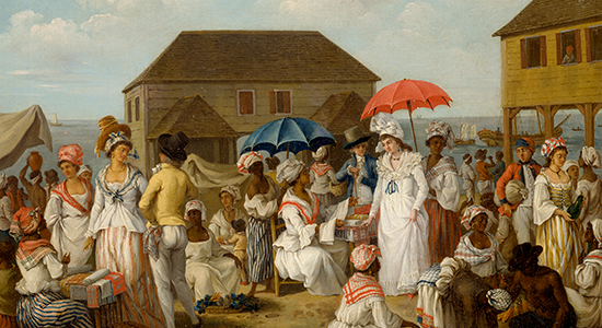 Linen market, Dominica, c. 1780 (Agostino Brunias); courtesy of www.slaveryimages.org